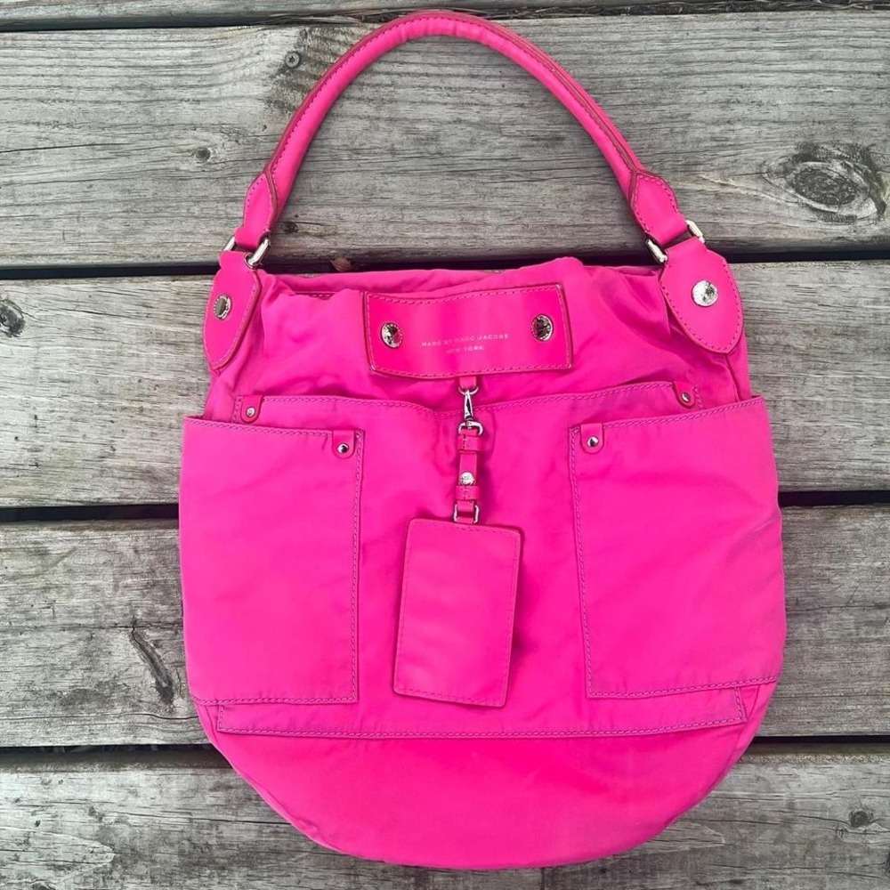 Marc by Marc Jacobs Hot Pink Nylon Hobo Bag